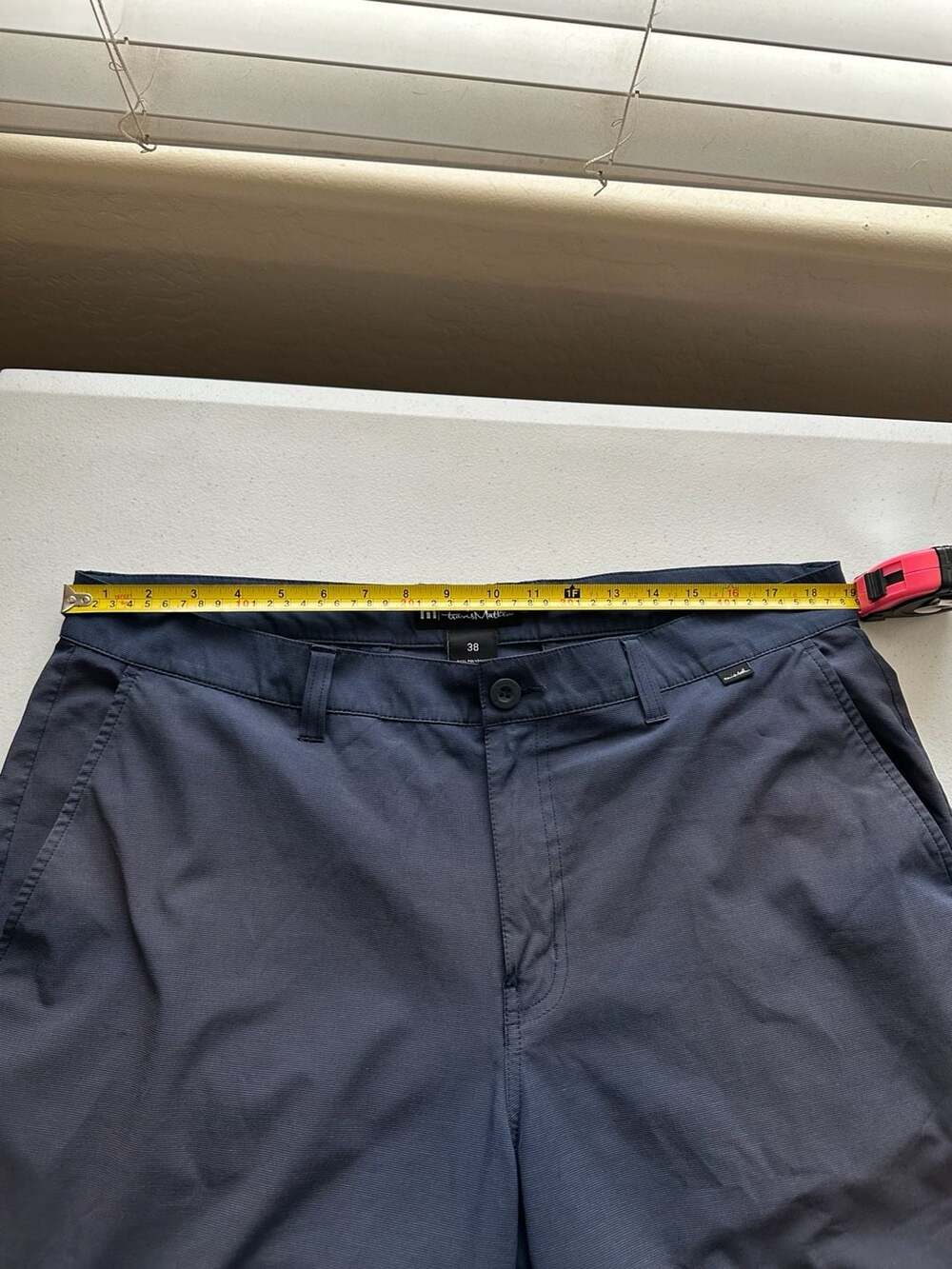 TravisMathew Golf Shorts Men’s Size 38 Navy Blue Performance Stretch Casual Flat - Picture 5 of 9